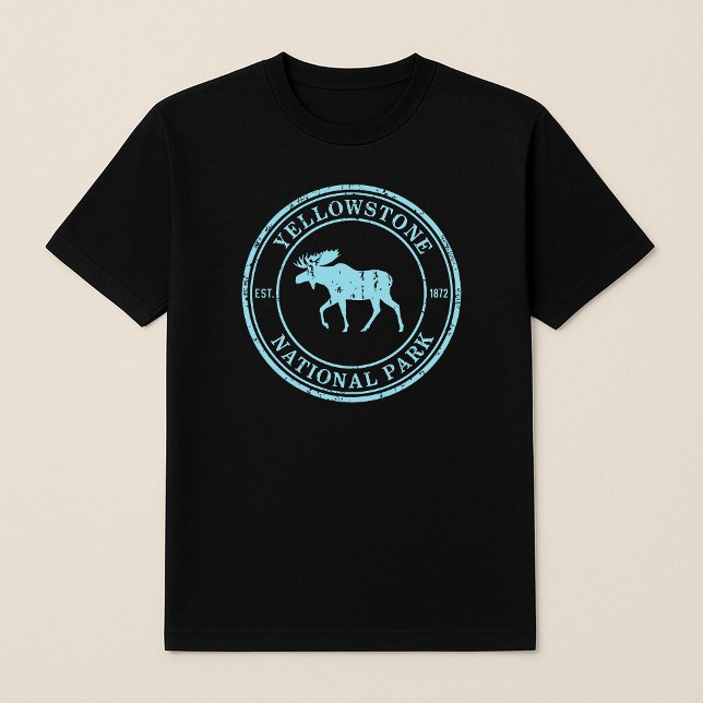 Yellowstone National Park Moose Badge T-Shirt (Creator Uploaded)