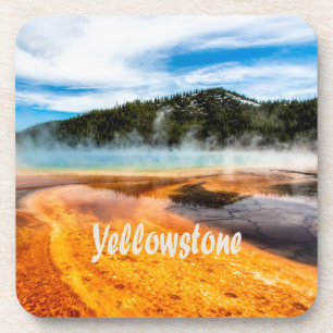 Yellowstone National Park Mountains Nature Animals Coaster