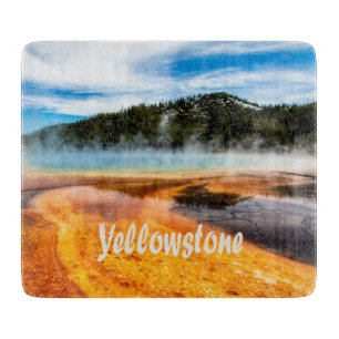 Yellowstone National Park Mountains Nature Animals Cutting Board