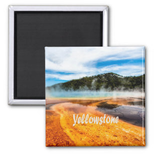 Yellowstone National Park Mountains Nature Animals Magnet