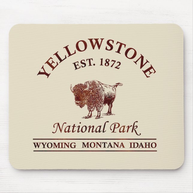Yellowstone national park mouse pad (Front)