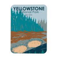 Yellowstone National Park Mud Volcano Vintage