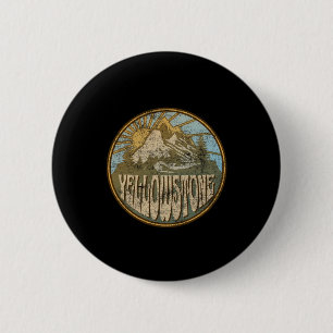 Yellowstone National Park Nature Mountains Hiking 6 Cm Round Badge