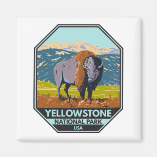 Yellowstone National Park North American Bison Magnet