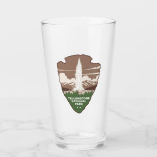 Yellowstone National Park Old Faithful Arrowhead Glass