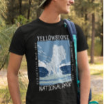 Yellowstone National Park Old Faithful Distressed  T-Shirt<br><div class="desc">Yellowstone Forest vector artwork design. The park features dramatic canyons,  alpine rivers,  lush forests,  hot springs and gushing geysers,  including its most famous,  Old Faithful.</div>