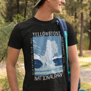 Yellowstone National Park Old Faithful Distressed T-Shirt