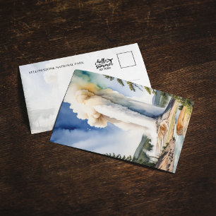 Yellowstone National Park Old Faithful Postcard