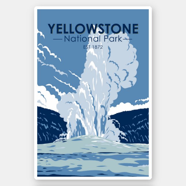 Yellowstone National Park Old Faithful Vintage (Front)