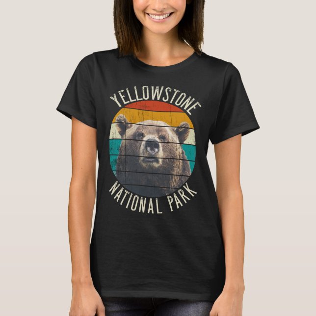 Yellowstone National Park Outfit Grizzly Bear T-Shirt (Front)