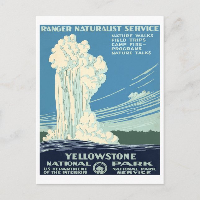 Yellowstone National Park Postcard (Front)