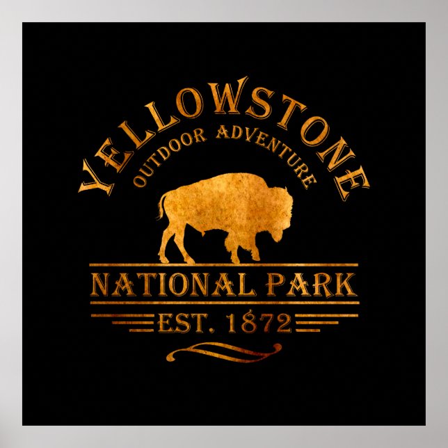 Yellowstone national park poster (Front)