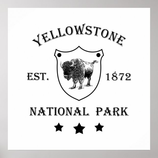 Yellowstone National Park Poster (Front)