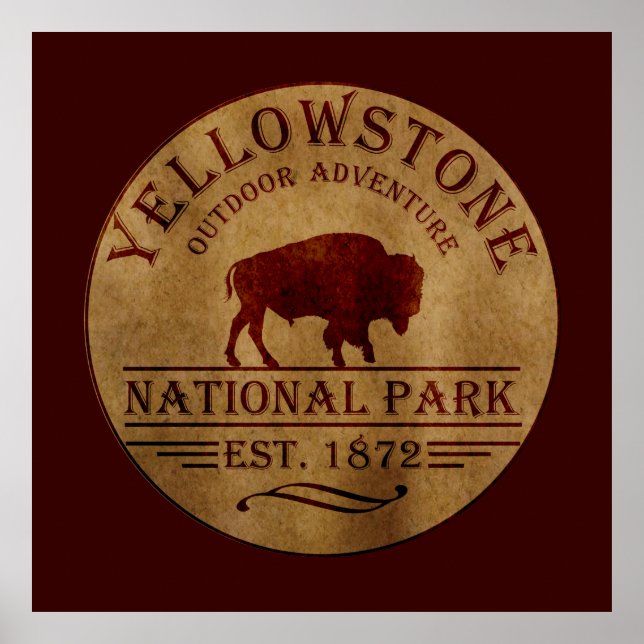 Yellowstone national park poster (Front)