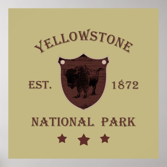 Yellowstone national park poster (Front)
