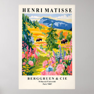 Yellowstone National Park Poster Matisse Style