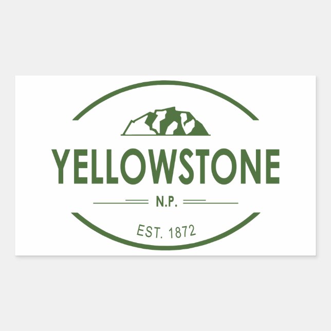Yellowstone National Park Rectangular Sticker (Front)
