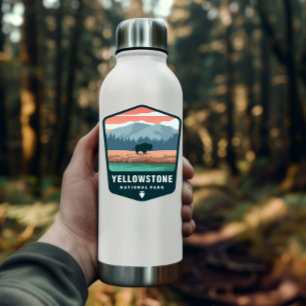 Yellowstone National Park Retro   Die-Cut Sticker