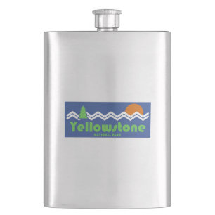 Yellowstone National Park Retro Hip Flask
