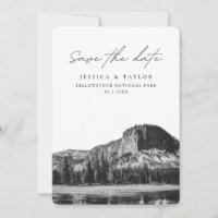 Yellowstone National Park Save the Date Wedding