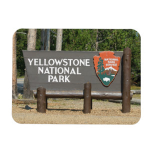 Yellowstone National Park, sign, Wyoming, U. S. Magnet