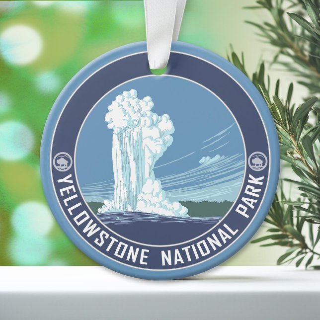 Yellowstone National Park Souvenir Ornament (Custom Ornament)