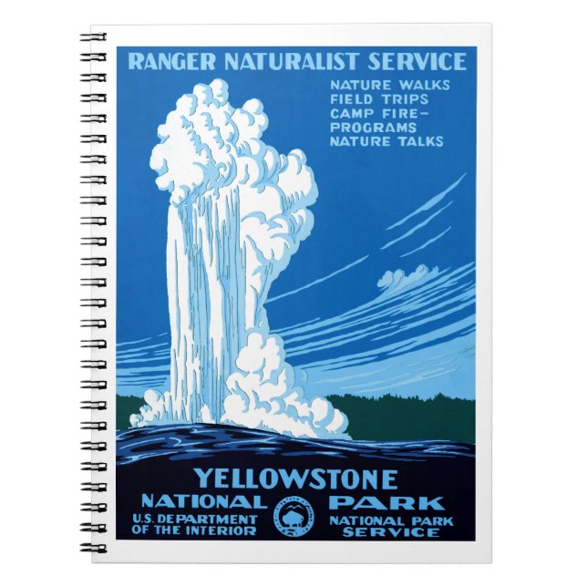 Yellowstone National Park Spiral Notebook (Front)