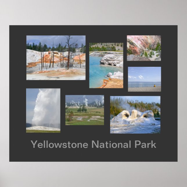 Yellowstone National Park Travel Poster (Front)