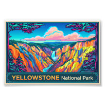 Yellowstone National Park Travel Poster