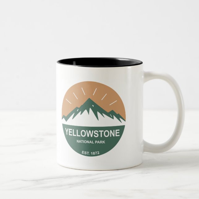 Yellowstone National Park Two-Tone Coffee Mug (Right)