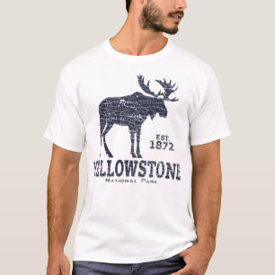 Yellowstone National Park US Adventure Moose Vinta T-Shirt