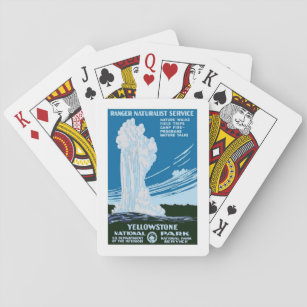 Yellowstone National Park US USA  Vintage Travel Playing Cards