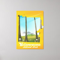 Yellowstone National Park vacation poster.