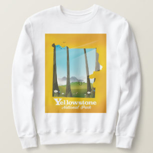 Yellowstone National Park vacation poster. Sweatshirt