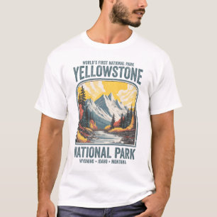 Yellowstone National Park Vintage Hiking Camping N T-Shirt