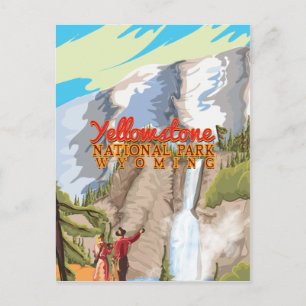 Yellowstone National Park Vintage Poster Postcard