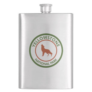 Yellowstone National Park Wolf Hip Flask