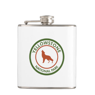 Yellowstone National Park Wolf Hip Flask