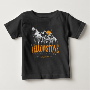 Yellowstone National Park Wolf Mountains Vintage Baby T-Shirt