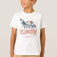 Yellowstone National Park Wolf Mountains Vintage  