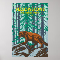 Yellowstone National Park Wolverine Vintage