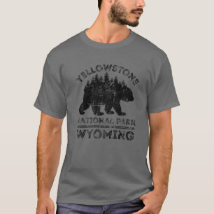 Yellowstone National Park Wyoming Bear Nature Hiki T-Shirt