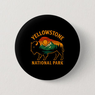 Yellowstone National Park Wyoming Buffalo Bison Su 6 Cm Round Badge