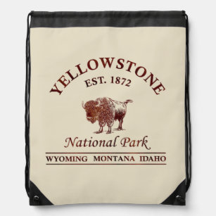 yellowstone national park Wyoming Drawstring Bag