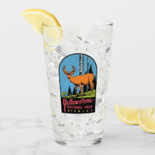  Yellowstone National Park Wyoming  Pint Glass