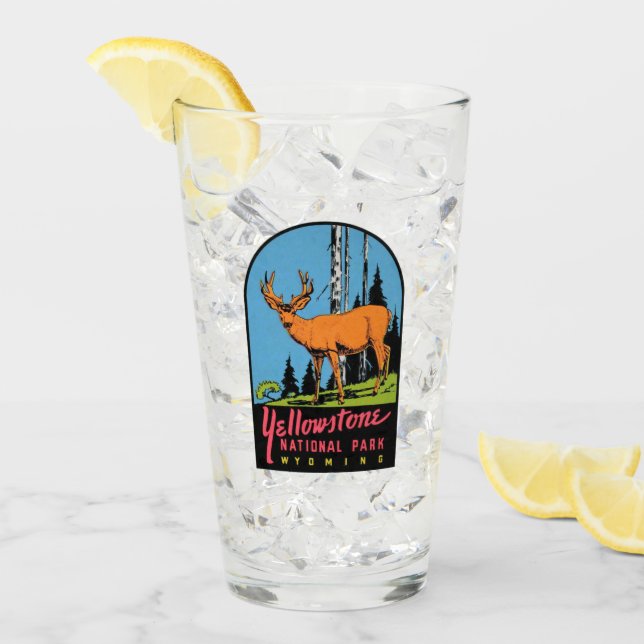  Yellowstone National Park Wyoming  Pint Glass (Front Ice)