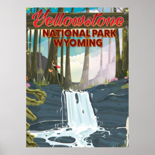 Yellowstone National Park, Wyoming travel poster