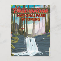 Yellowstone National Park, Wyoming travel poster