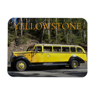 Yellowstone National Park Yellow Historic Bus Tour Magnet