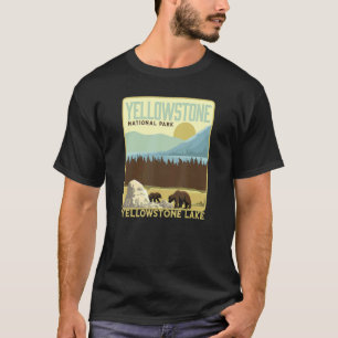 Yellowstone National Park Yellowstone Lake & Bears T-Shirt